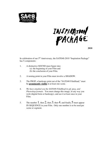 SATO48-2010 Inspiration Package