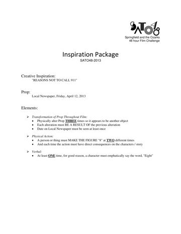 SATO48-2013 Inspiration Package
