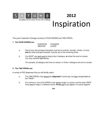 SATO48-2012 Inspiration Package
